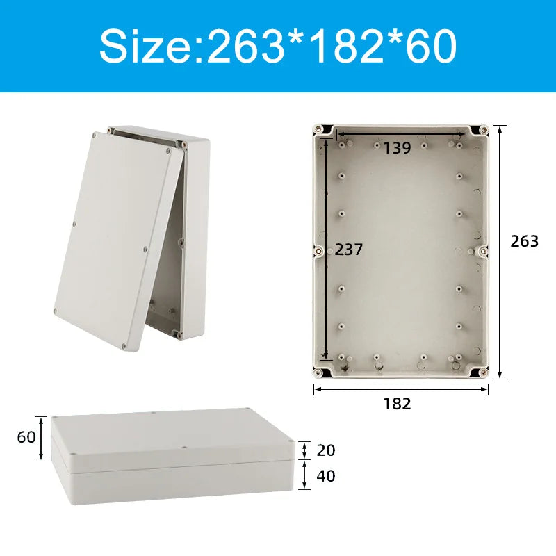 Scatola di giunzione in plastica ABS serie F Cavo a vite Scatola di giunzione impermeabile personalizzata Custodia per scatola di giunzione elettrica esterna Ip66