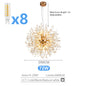 Lampadario di Lusso IRALAN a Soffitto, Lampada a Sospensione in Cristallo a Forma di Soffione, Luce a 3 Colori, Lampade a LED per Tavolo da Pranzo e Soggiorno