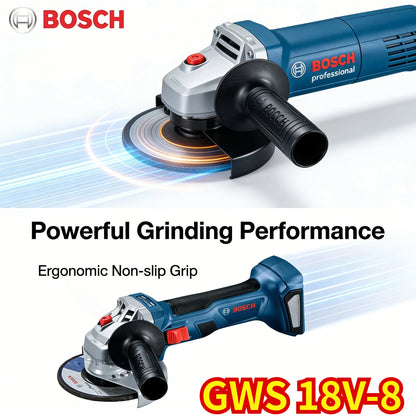 ‌ Smerigliatrice Angolare a Batteria Bosch GWS 18V-8 18V Li-ion Brushless, Utensile Elettrico per Taglio, Levigatura e Lucidatura