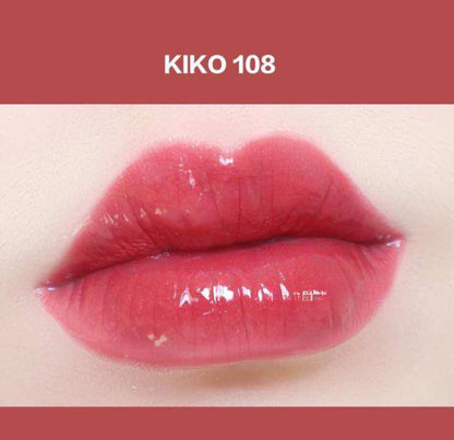 Rossetto KIKO Milano Double Touch 16 ore, non si trasferisce, a prova di sbavature, impermeabile, a prova di baci, lunga durata, fissaggio del colore, trucco liquido nude