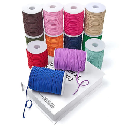 3mm 6mm Elastico colorato Elastico per cucire Nastro elastico Elastico in spandex Fascia per cucire Tessuto Accessori per indumenti fai da te 10 anni