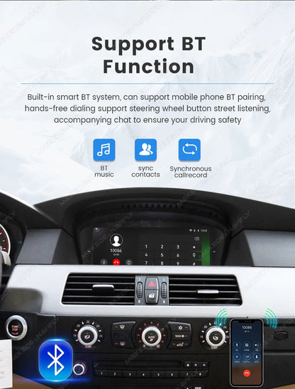 MEKEDE 8.8/9.3" Linux QLED 1920x720 HD Touchscreen Compatibile OEM Wireless CarPlay Android Auto Mirroring WiFi BT Aggiornamento OTA Per BMW E60 E61 E63 E64 E90 E91 E92 E93