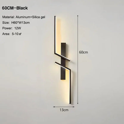 Lampade da parete a LED nordiche per corridoio corridoio 60cm/80cm/100cm Luci da parete a LED interne Sconce da parete Illuminazione per cucina Sala da pranzo