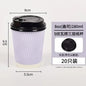 20 set di bicchieri di carta usa e getta colorati, onde di carta ondulata, antiscottatura, tazze da tè al latte, tazze da caffè confezionate da asporto con coperchio