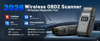XTOOL A30M OBD2 Scanner Strumenti diagnostici Bluetooth Scanner automobilistico Aggiornamento gratuito a vita Bidirezionale CAN FD FCA 26+ Reset