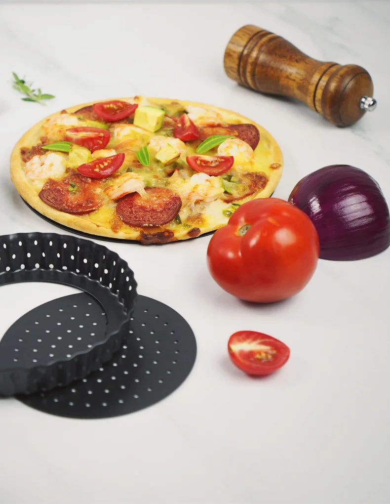 5/8/9 pollici Tortiera Perforata PIZZA Pan Antiaderente Torta Alla Frutta Stampi Per Torte Teglia Fondo Teglia Da Forno Bakeware Strumenti