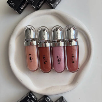 KIKO Milano Lip Gloss Kissable Effetto Idratante e Volumizzante Formula Nutriente Lucentezza Brillante Aspetto Naturale Non Appiccicoso Trucco per la Cura delle Labbra