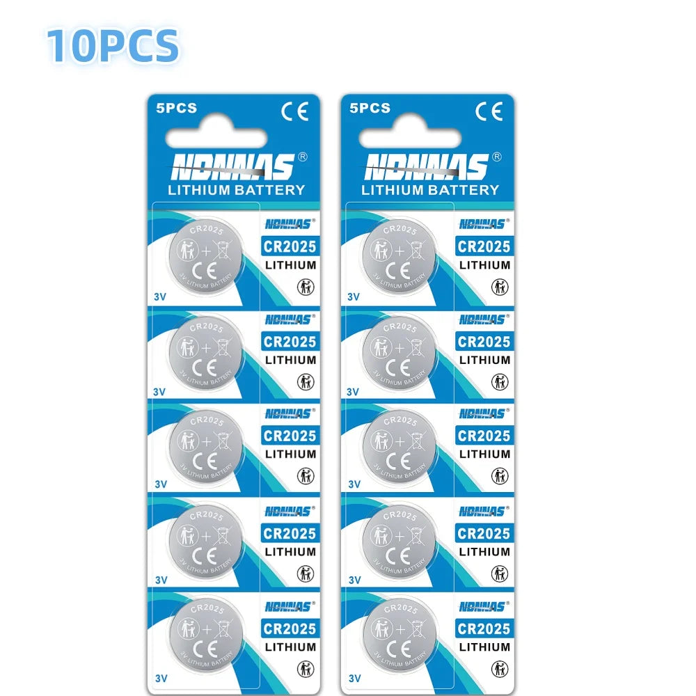 5-50 pz. Batterie a bottone al litio 3V CR2025 DL2025 2025, batterie piatte per chiavi auto/portachiavi Audi, Mercedes, Nissan, bilance, giocattoli, ecc.