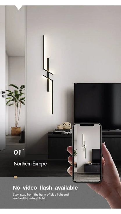 Lampade da parete a LED nordiche per corridoio corridoio 60cm/80cm/100cm Luci da parete a LED interne Sconce da parete Illuminazione per cucina Sala da pranzo