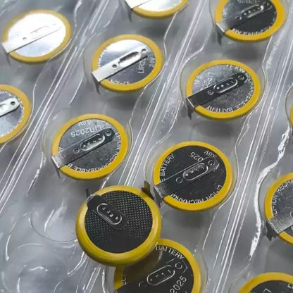 2-50 Pezzi LIR2025 2025 Batteria Ricaricabile con Pin a 90 Gradi per Chiavi Telecomando Auto