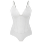 Body modellante in pizzo da donna con ferretto, controllo della pancia, modellante per tutto il corpo, corsetto con scollo a V, top, tuta, slip, lingerie, abbigliamento sexy