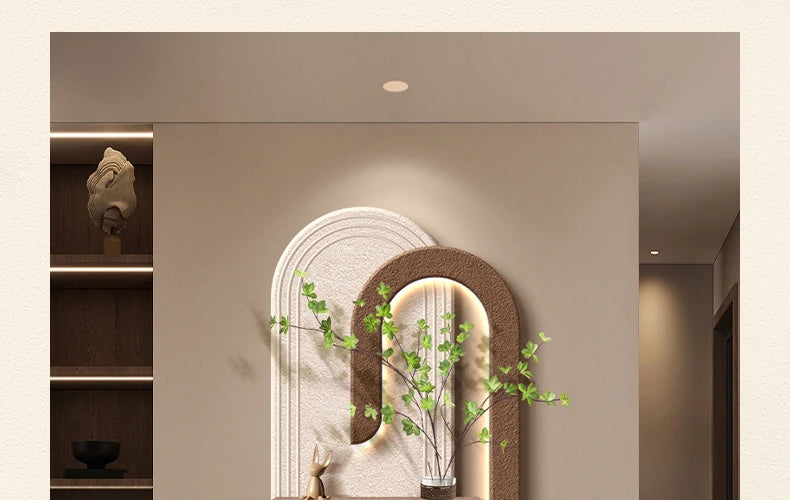 Decorazioni per l'ingresso Lampade da parete a LED Pianta verde Corridoio Corridoio Moderno dipinto sospeso Luci murali per vasi da soggiorno di fascia alta