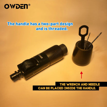 OWDEN Strumento per punteruolo per cucire in pelle con filo per cucire e ago Strumenti per calzolaio Strumento per punteruolo per punture Kit per cucito in pelle con cuciture veloci
