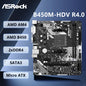 ASROCK B450M-HDV R4.0 AMD B450 Scheda madre AM4 Supporto Ryzen 5 5600 5500 Ryzen 7 5700G 3700X 3 3200G CPU DDR4 M.2 HDMI Micro ATX