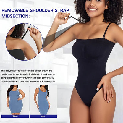 Body senza spalline donna perizoma Shapewear Tummy Control Body Shaper Off spalla top un pezzo vita Trainer intimo Skinny