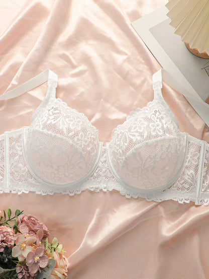 Intimo vintage elegante taglie forti in pizzo a coppa piena sottile a doppio strato sexy taglie forti per donna MR3050