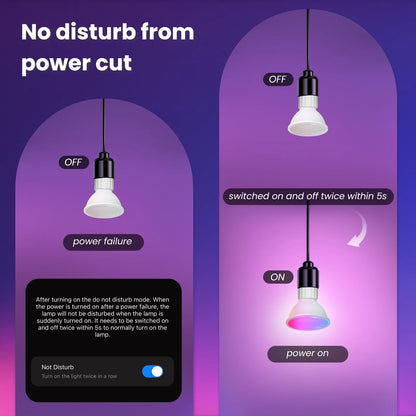 MOES Tuya Matter WiFi GU10 Lampadina intelligente Dimmerabile Luce a Led 16 milioni di colori RGB C + W Lampada a candela Controllo vocale Alexa Google Home