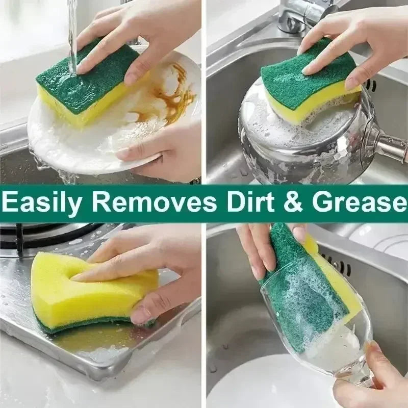 100/1 pz Cucina Lavapiatti Spugna Morbida Assorbente Pulito Strofinare Pentola Ruggine Spugnetta Rimozione Kit Spazzola Per La Pulizia Della Casa spugna