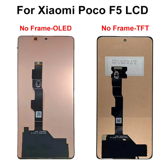 AAA-- Schermo LCD con tecnologia OLED per Xiaomi Poco F5 Pro, display e digitalizzatore touch screen 23049PCD8G, ricambi per Poco F5 LCD 23013PC75G.