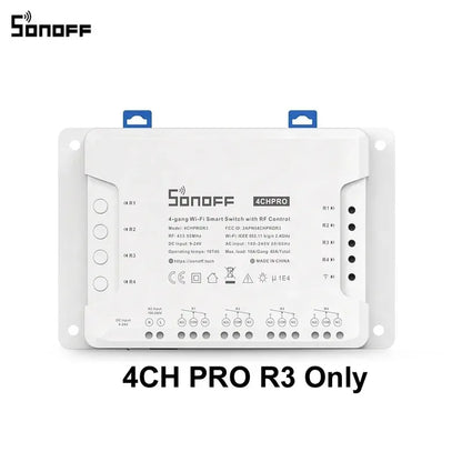 Sonoff MINI R4 Sonoff R5 Sonoff 4CH Pro R3 4CH R3 S-mate WiFi Smart Switch Switchman M5 Sonoff NINIR4 tramite EWeLink Google