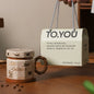 Tazze in ceramica retrò creative, alto livello di aspetto, tazze famose in Internet, souvenir di lusso leggero, tazze da caffè con LIDS