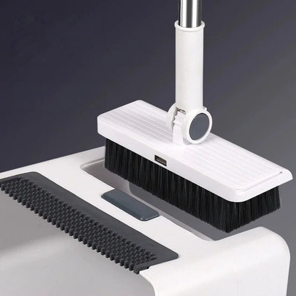 Set 3-in-1 con scopa e paletta, spazzola per pavimenti, kit di pulizia con setole morbide antiaderenti per casa, ufficio, dormitorio, scuola