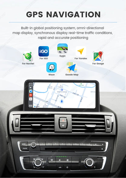 MEKEDE Sistema di Navigazione GPS Multimediale Wireless CarPlay Android Auto da 8,8 Pollici per BMW Serie 3/5 E60 E61 E63 E64 E90 E91 E92 E93 Schermo QLED Lettore Video 4K Autoradio