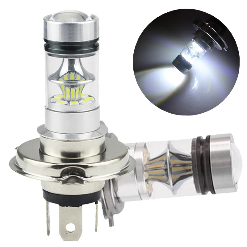2 pezzi H4 H7 100W LED luci per auto lampadina super luminosa a bassa temperatura faro per auto di marcia diurna guida fendinebbia accessori auto