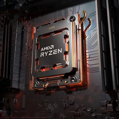 Processore desktop AMD Ryzen 7 7700, 8 core, 4,5 GHz, tecnologia 5 nm, 32 MB di memoria cache L3, socket AM5 (il dissipatore di calore non è incluso).
