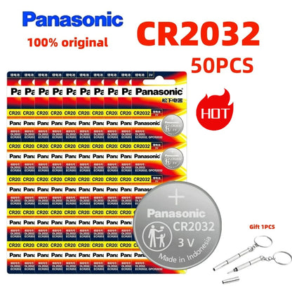 2-50 Pezzi Batteria al Litio Originale PANASONIC CR2032 CR 2032 3V per Orologi, Calcolatrici, Orologi da Parete, Telecomandi, Giocattoli, Pila a Bottone