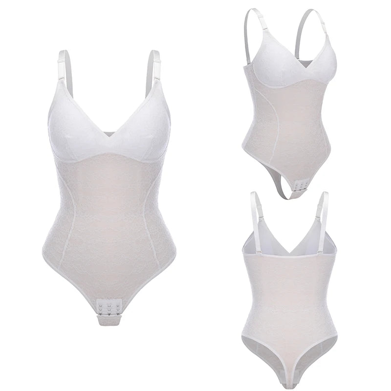 Perizoma in pizzo Body Shapewear Donna Nuovo Shaper per tutto il corpo Vita sottile Tummy Control Intimo Pancia piatta Corsetto liscio Nudo