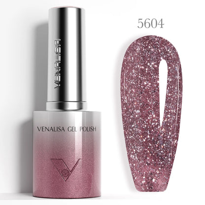 Venalisa 10ml Smalto Gel Effetto Occhio di Gatto Ultra Senza HEMA e TPO, Soak Off UV LED Lunga Durata, Brillante e Scintillante
