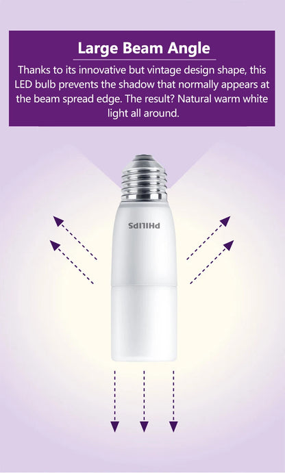Philips LED Stick E27 Lampadine MyCare 5.5W 7.5W 9.5W Luce interna 220-240V 4000K 6500K Lampadina EyeComfort bianca No Glare, 1x
