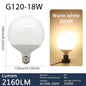 Confezione da 1-5 lampadine LED a globo G80 G95 G125 10W 12W 18W 40 Watt Lampadine LED Edison equivalenti, base E27 bianco caldo 3000K, latteo