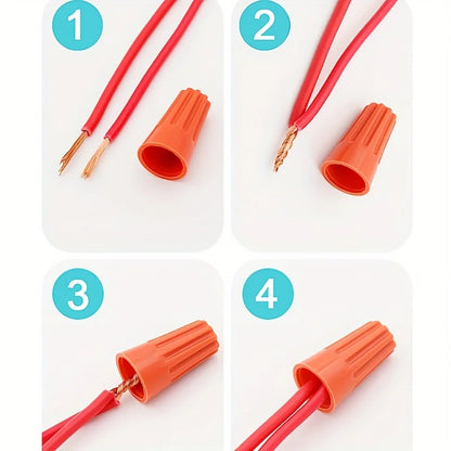 Kit di connettori rapidi in scatola da 40/220 pezzi, terminali con tappo a vite, connettori per apparecchiature elettriche, terminali per connettori di cavi, AWG 24-7