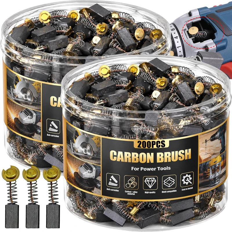 Spazzole di Carbone per Motori Elettrici, Parti di Ricambio per Utensili Elettrici, Trapano, Martello, Smerigliatrice Angolare, Motosega, Macchina da Taglio