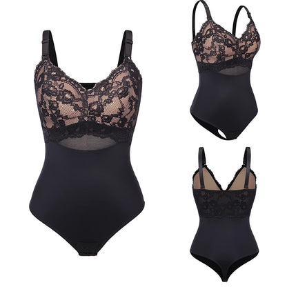 Perizoma in pizzo Body Shapewear Donna Nuovo Shaper per tutto il corpo Vita sottile Tummy Control Intimo Pancia piatta Corsetto liscio Nudo