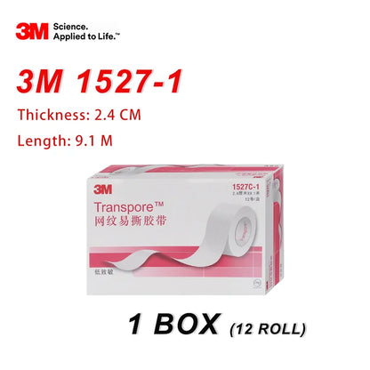 Nastro chirurgico transporoso originale 3M Serie 1527 Nastro ipoallergenico in plastica porosa trasparente resistente all'acqua