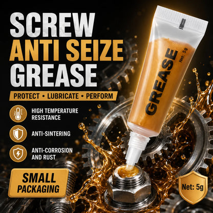 Grasso Antigrippante per Viti a Base di Rame 1100 ° Lubrificante antiruggine per filettature ad alta temperatura C per bulloni, dadi e valvole, 3 pezzi da 5g