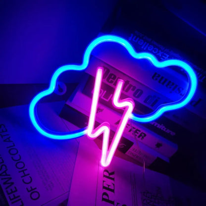 1 pezzo, luce al neon decorativa per un'atmosfera artistica moderna, decorazione da parete per feste natalizie, regalo per matrimoni, scene di laurea, alimentata tramite USB o a batteria (batteria non inclusa)