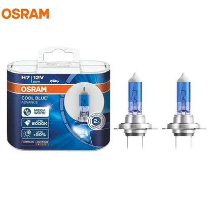 OSRAM Cool Blue Advance H4 H7 H9 H11 12V 5000K Bianco puro H1 H3 HB3 HB4 Xenon Look Auto Lampade alogene Faro originale