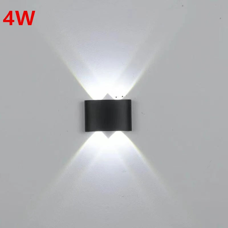 Lampada da parete a LED IP65 AC86-265V/DC12V-24V Illuminazione da giardino impermeabile per esterni Lampada da parete per scale per camera da letto interna in alluminio