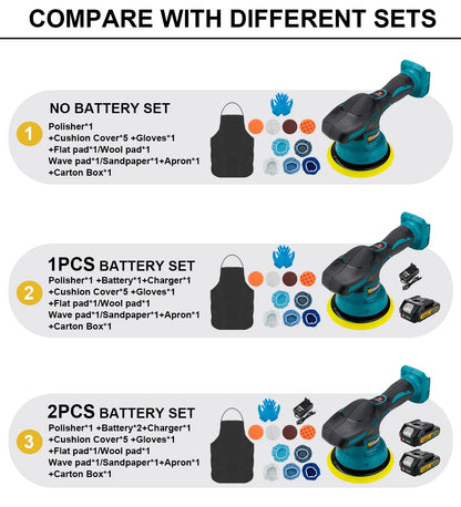 Gisha Cordless Car Polisher 8 Marce Regolabile Auto Elettrica Ceretta Levigatura Sigillatura Smalto Strumento di Potere Fit Makita 18v Batteria Spille