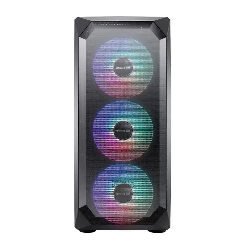 Case per PC Gaming Night Hunter 5 ATX con Pannello Laterale Completamente Trasparente, Raffreddamento a Liquido e Spazio per la Gestione dei Cavi
