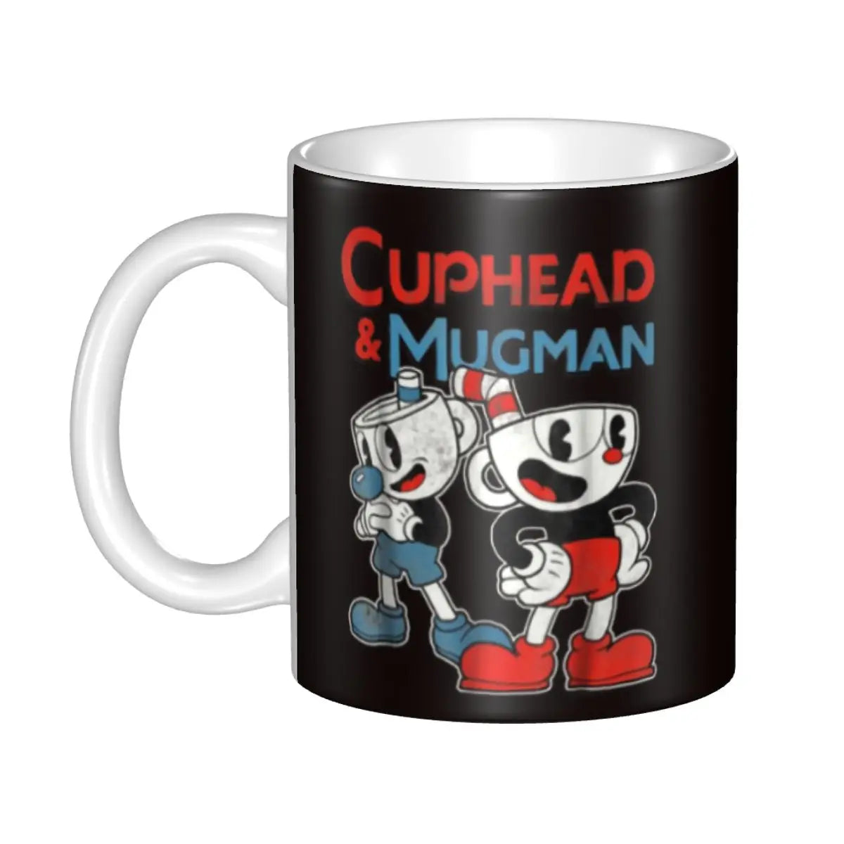 Tazze da caffè personalizzate CupHead e MugMan personaggi dei videogiochi elettronici fai da te tazza da tè al latte in ceramica