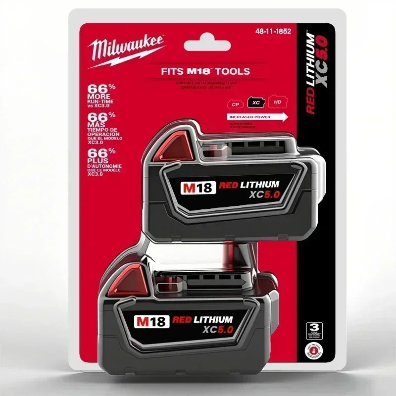 Batteria agli ioni di litio Milwaukee M18 18V 6.0Ah 12.0Ah ad alta potenza, 100% originale, per utensili elettrici a batteria 48-11-1850 48-11-1815