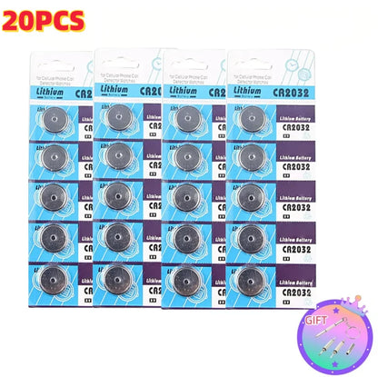 2-100 pezzi 3V CR2032 batteria a bottone batterie al litio moneta orologio computer LED luce giocattolo calcolatrici telecomandate