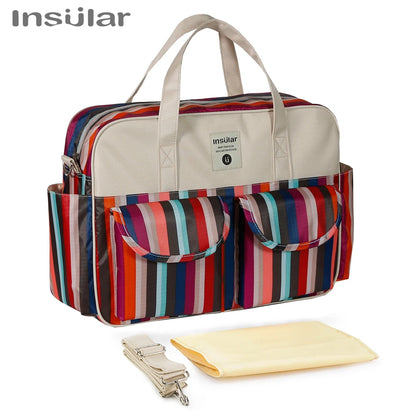Borsa per pannolini impermeabile di nuovo stile borsa da viaggio Messenger di grande capacità borse multifunzionali per passeggino madre maternità