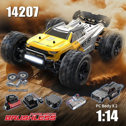Local+ HYPER GO MJX 12212 1:12 18208 1:18 Monster Truck RC Elettrico a Quattro Ruote Motrici 3S ad Alta Velocità con Motore Brushless, Auto RC Fuoristrada 4x4 con Spedizione Locale in 24h dall'UE