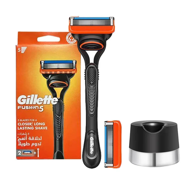 Set Rasoio Gillette Fusion 5 con 5 Lame Ultra-Sottili, Striscia Lubrificante e Rifinitore Posteriore, Disponibile in Diverse Specifiche